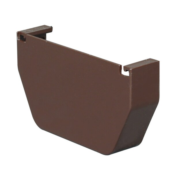 Amerimax Home Products Amerimax 5.8 in. H X 4.5 in. W X 5 in. L Brown Vinyl U Gutter End Cap T1511 - main